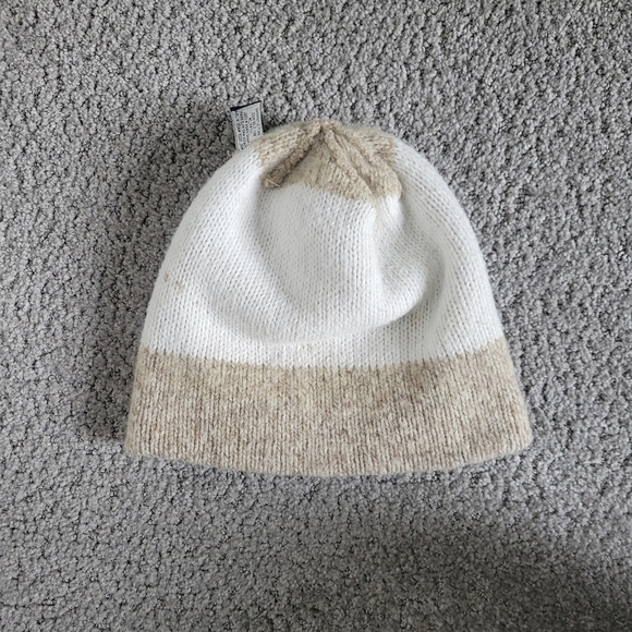 Vintage Oatmeal Wool Blend Winter Beanie OS - Picture 5 of 6